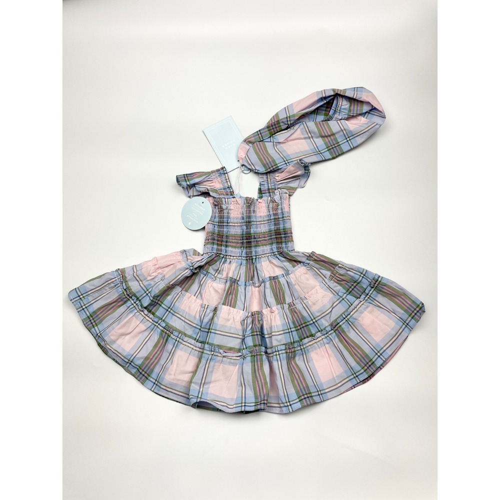 Hill House The Tiny Ellie Nap Dress Girls Size 2Y Pastel Blue Spring Plaid NWT